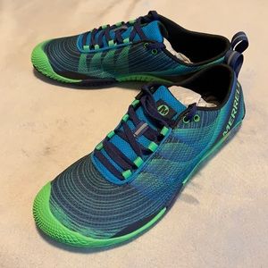 Merrell Vapor Glove 2 Trail Runners Blue/Green New